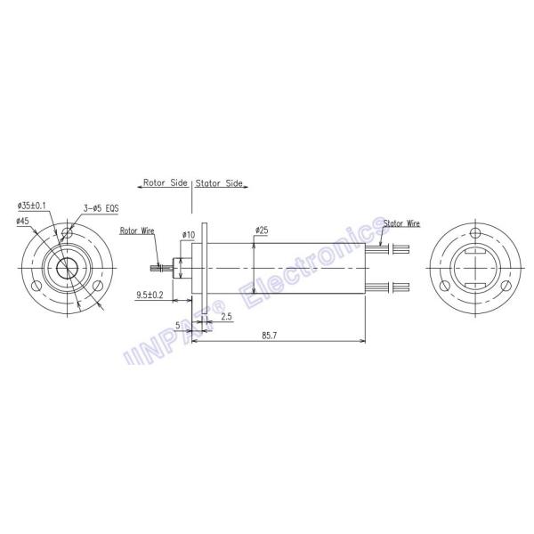 Электрическая капсула вращающийся соединение 56 цепь 240V соединителя скользящего кольца