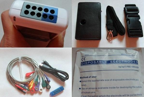 Dynamic Mobile Ultrasound Machine 24 Hours Monitoring ECG Holter 2×AA Battery