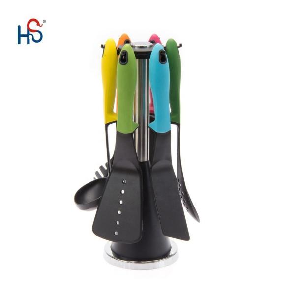 Food Grade Eco-Friendly Kitchenware Non Stick Utensil Set with Heat Resistant Spoons