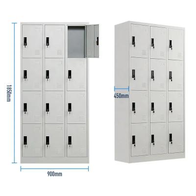 Modern Design Colorful Oem 12 Door Metal Office Lockers KD Structure