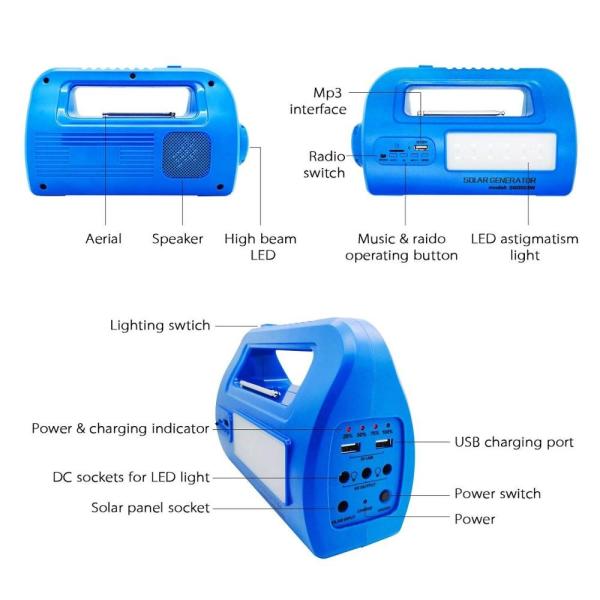 Solar Power Generator solar lighting system USB charger outdoor camping hiking party use SG0503