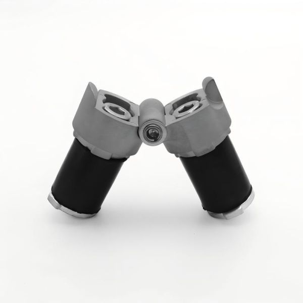 Double Tube Movable Rotating Zinc Plated Aluminum Connector Lean Pipe Hinge Joint