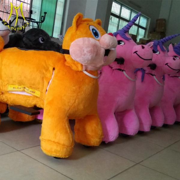 Hansel  shopping mall child battery ride unicorn motorized plush animal rocking horses for adults