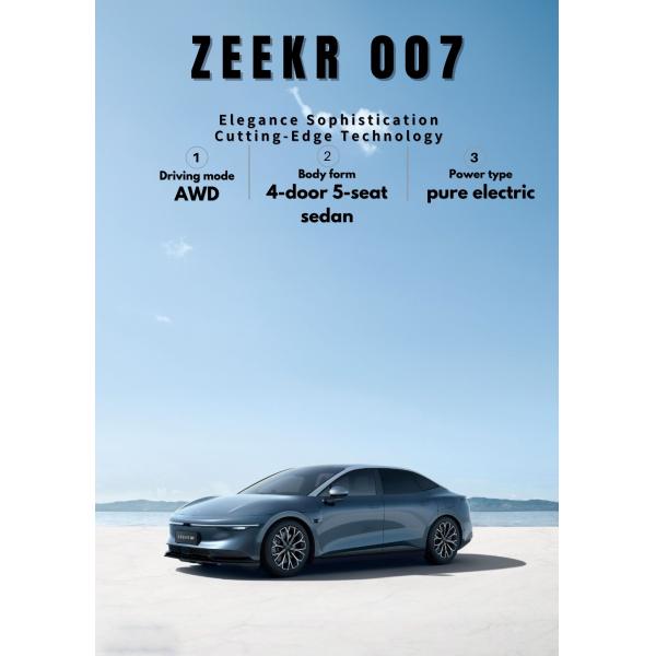2024 Geely Zeekr Электрический автомобиль Zeekr 007 Высокий депозит 870 км дальность Двухмоторный 4WD ESC