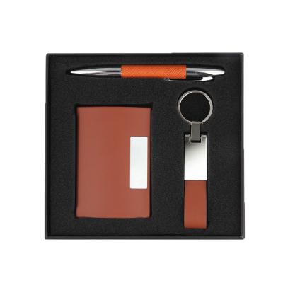 Office Promotional Business Gifts Advertising Luxury Pen Keychain Set