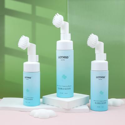 Brush Head Mousse Pump Bottle Foam Clean 150ml Clear Plastic Bottles