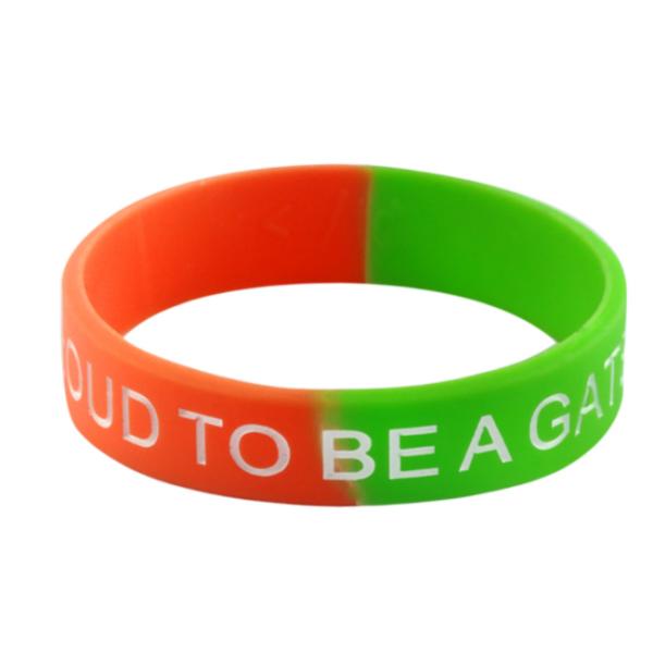 Promotional Embossed Silicone Wristbands Soft Style Thickness 2mm