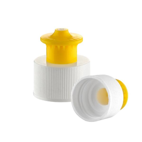 JL-CP103A 24 28 410 push pull bottle caps Smooth Ribbed PP Plastic for Sport Water Bottle