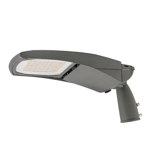 110 to 150 Lm per watt 100 watt street light featuring working lifetime exceeding 70000 hours suitable for urban and highway lighting