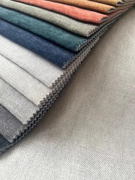 Sofa Custom Polyester Linen Fabric Linen Jacquard Fabric Double Faced