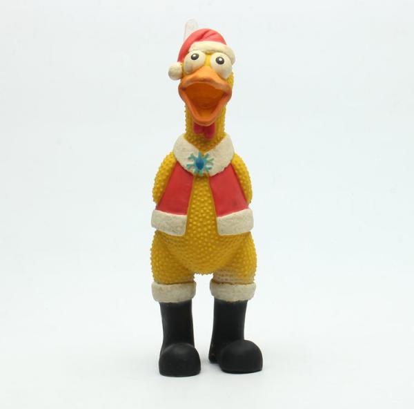 Safety Non - Toxic Latex Pet Toys Colorful  Rubber Chicken Squeaky Dog Toy