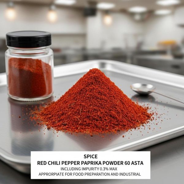 60-220 ASTA Chilli Pepper Paprika Powder with 0.3% Impurity Max and Gluten-Free for Food and Industrial Use