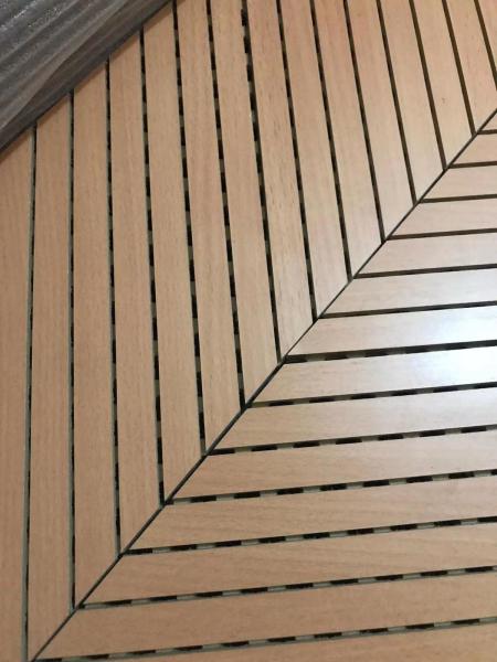 Grooved Decorative Wood Acoustic Wall Panels Tongue And Groove Soundproofing Board