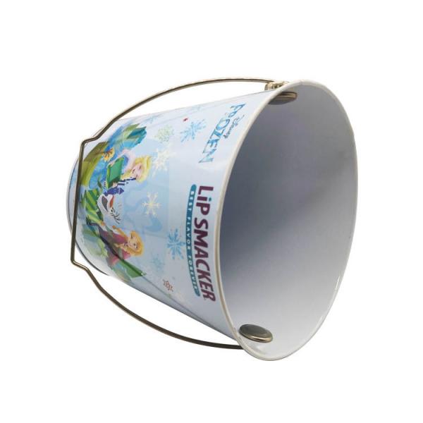 Easy Carry Stainless Steel Tin Cans 4 Color Print Wine Ice Bucket With Lid