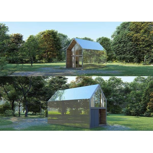 Wood Taupe Prefab Loft Homes , Prefab Garden House For Garden Villa