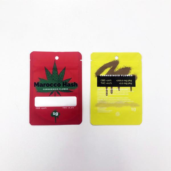 Пакет для упаковки конопли с перекрываемым резьбой, стойкий рюкзак с окном