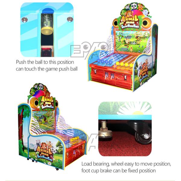 Indoor Kids Video Arcade Game Machine Win Lottery Tickets Collect Animals
