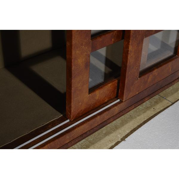 Vintage Style Home Office Bookcase , Tall Slim Bookcase With Glass Doors