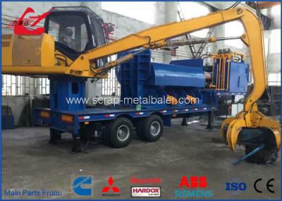 Tailer Mobile Scrap Baler Logger Hydraulic Baling Press Automatic Feeding and Discharding