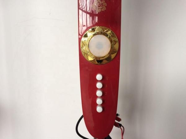 Copper Motor 16 Inch Solar Stand Fan 12v Red Color For Outdoor / Indoor