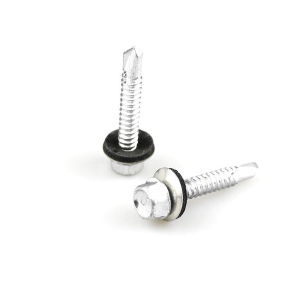 Customized Support 6.3x38mm Hex Bimetallic Drilling Screw with EPDM Washer