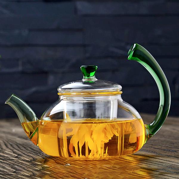 огонь 600ml горя теплостойкий чайник боросиликатного стекла