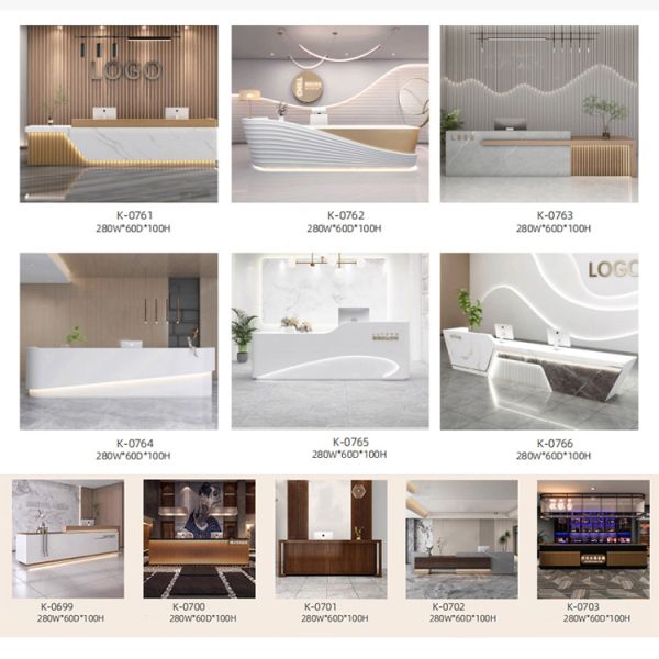 Durable New Function Restaurant Bar Counter Office Design Coffee Fast Food Shop Cashier Reception
