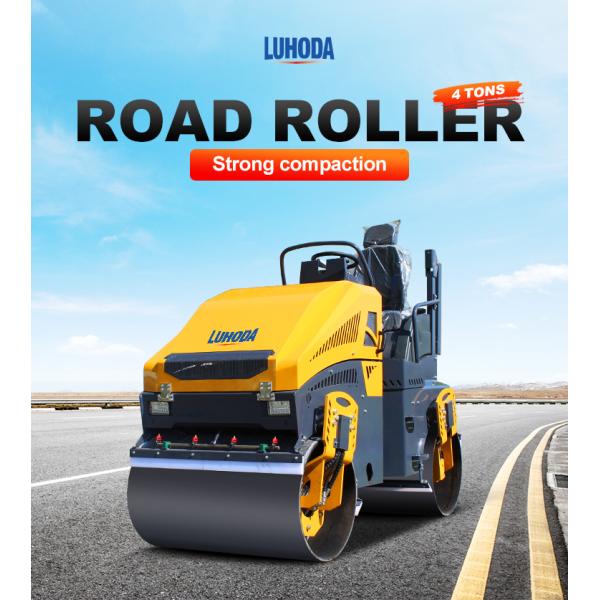 New Designed Tandem 4 Ton Vibratory Road Roller Double Drum Asphalt Compactor Hydraulic Road Roller