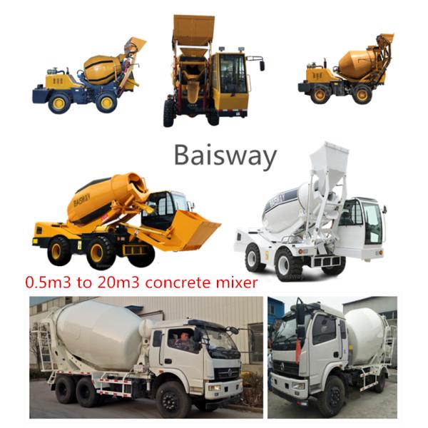2 - 10M3 Hotsell Portable Cement Concrete Mixing Equipment / Concrete Mixer With Tire