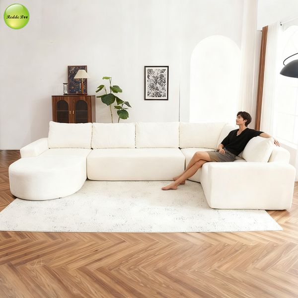 High Resilience Corner Compressed Sofa Fabric L Shaped Couch For Living Room Furniture