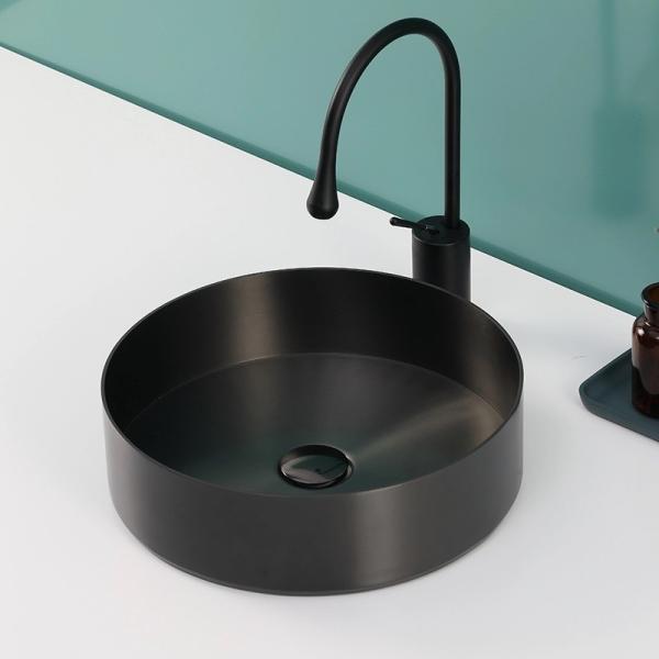 Одиночная круглая ванная комната тонет прочное золото встречной верхней части нержавеющей стали