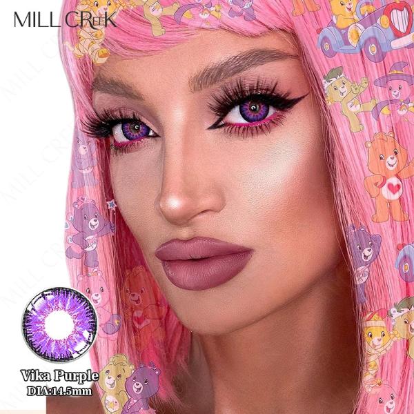 Красный зеленый костюм духа Брауна голубой покрасил контакты на хеллоуин