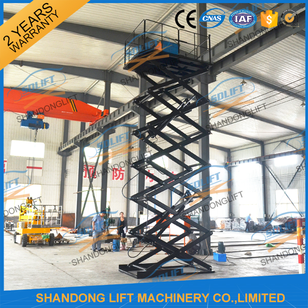 500kgs 10M Hydraulic Heavy Duty Scissor Lift Vertical Material Scissor Lift Platform With CE