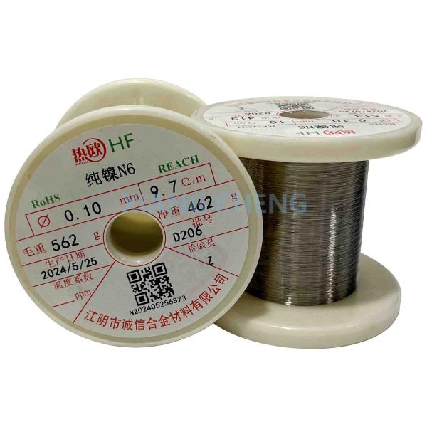 Fil de nickel pur N6 pour la conductivité électrique et thermique dans les industries chimiques