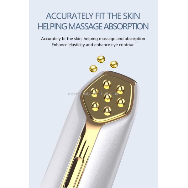 Home Eye Lift Wand Wrinkle Remove EMS Radio Frequency Red Light Therapy Eye Massage Wand