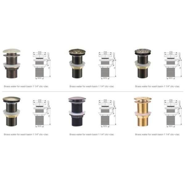 Bathroom Bathtub Sink Drain Pipe Without Overflow Hole Stainless Steel Material