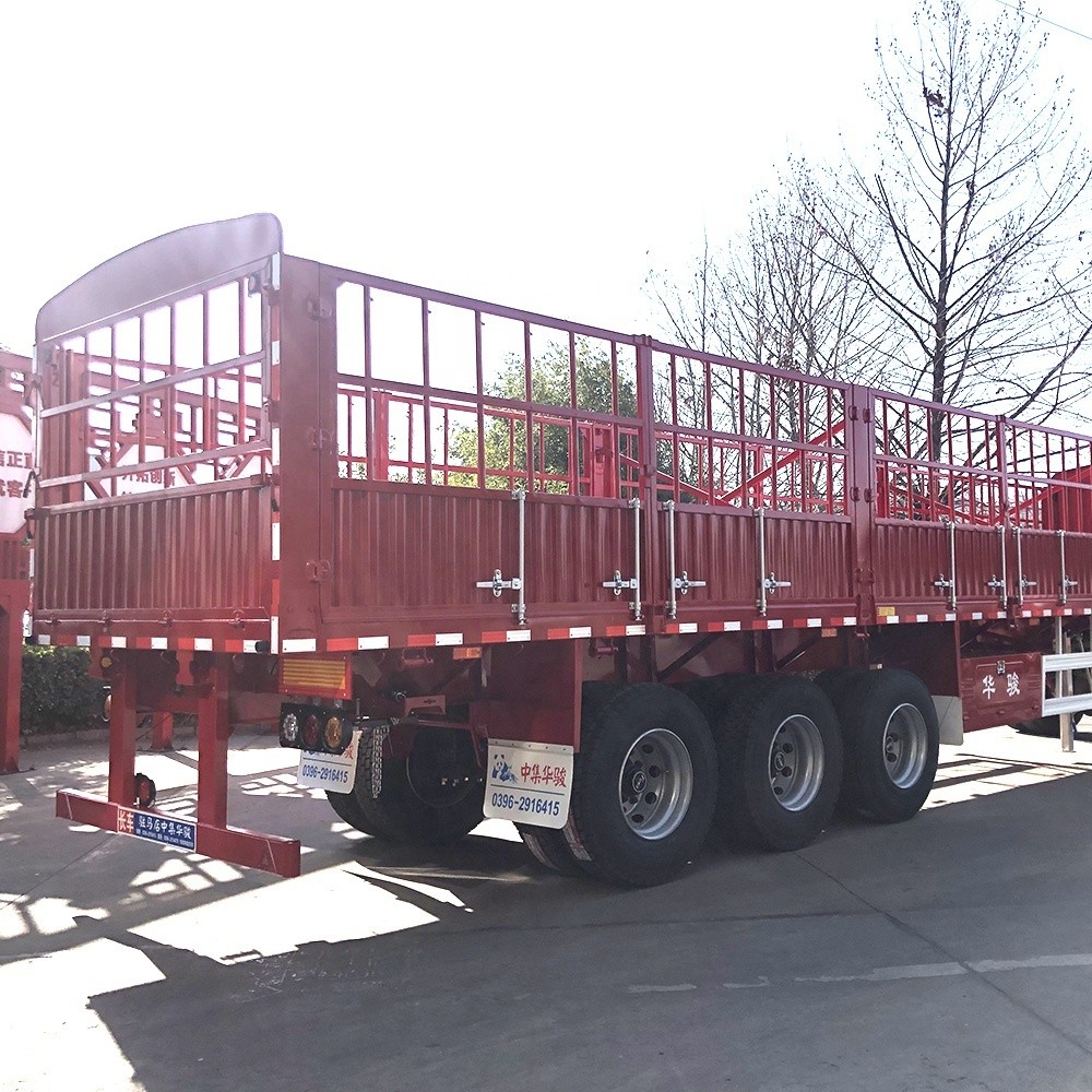 Leading JUNLONG L400 3 Axle 40 Tons Fence Semi Trailer for Heavy-Duty Applications