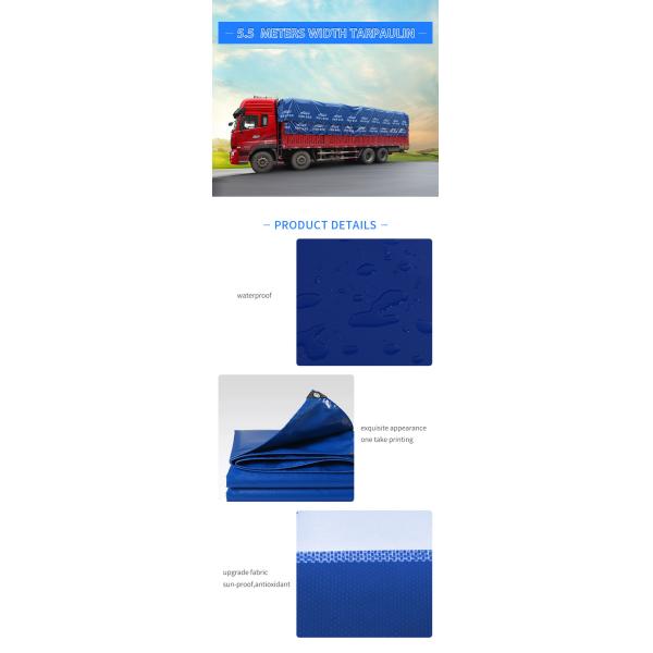 5.5m Width Woven Reinforced 500gsm Heavy Duty PVC Tarpaulin