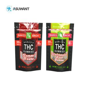 Небольшая съестная молния кладет коноплю в мешки засоритель пеньки CBD Tobaco стоит вверх мешок