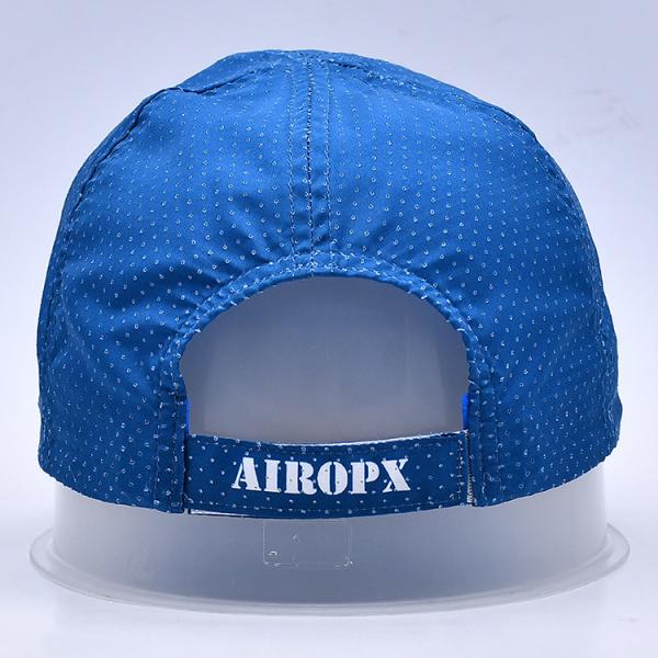 Chapéus de nylon do golfe do poliéster do algodão de nylon ajustável azul da curvatura do metal do Webbing do Snapback para atividades exteriores