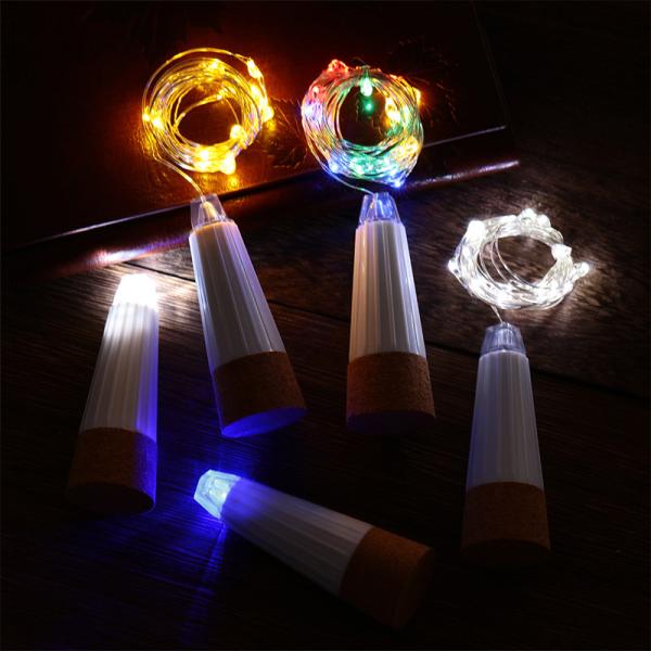 USB Rechargeable Bottle Lights Premium Bottle Cap Cork Stopper Lamp Creative Romantic Cork Lights White Colorful