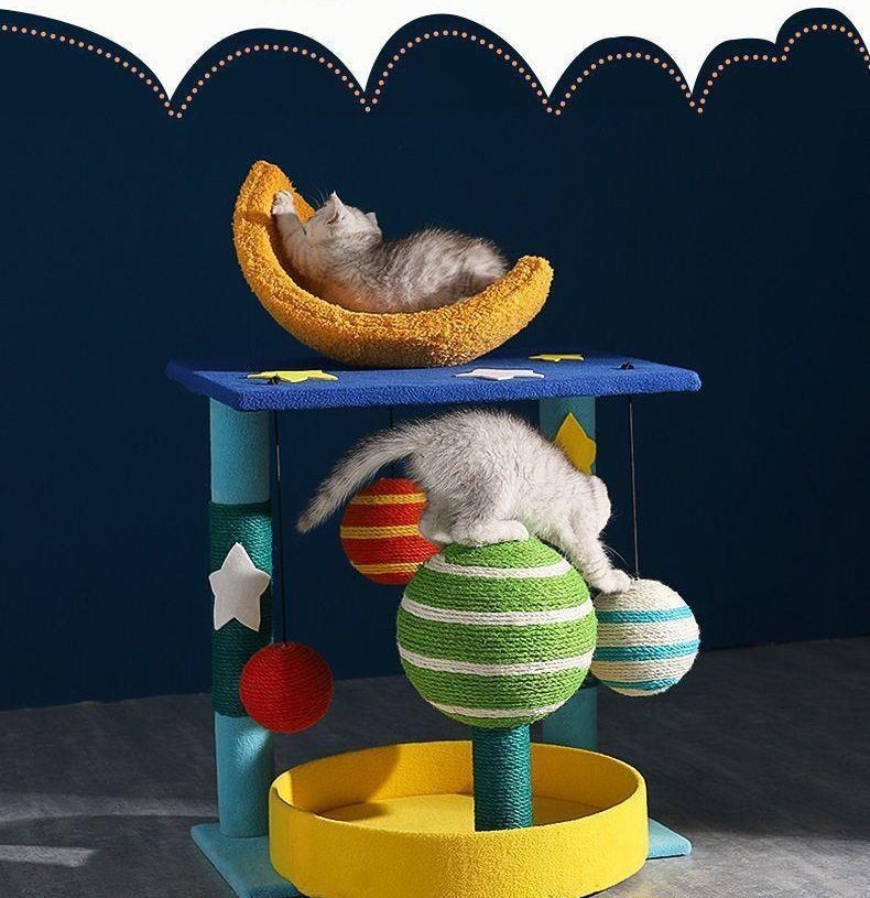 Customized Cat Tree for Your Feline Friend Scratch Board Crawling Frame Pillar and Toy