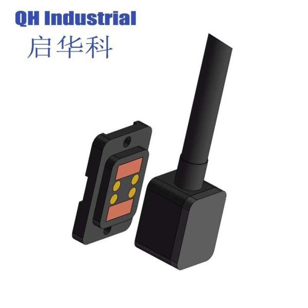 1.27pitch High Power Pogo Pin Magnetic Wire 4Pin Magnetic Charging Cable Charger Waterproof IP67 Magnetic Data Cable