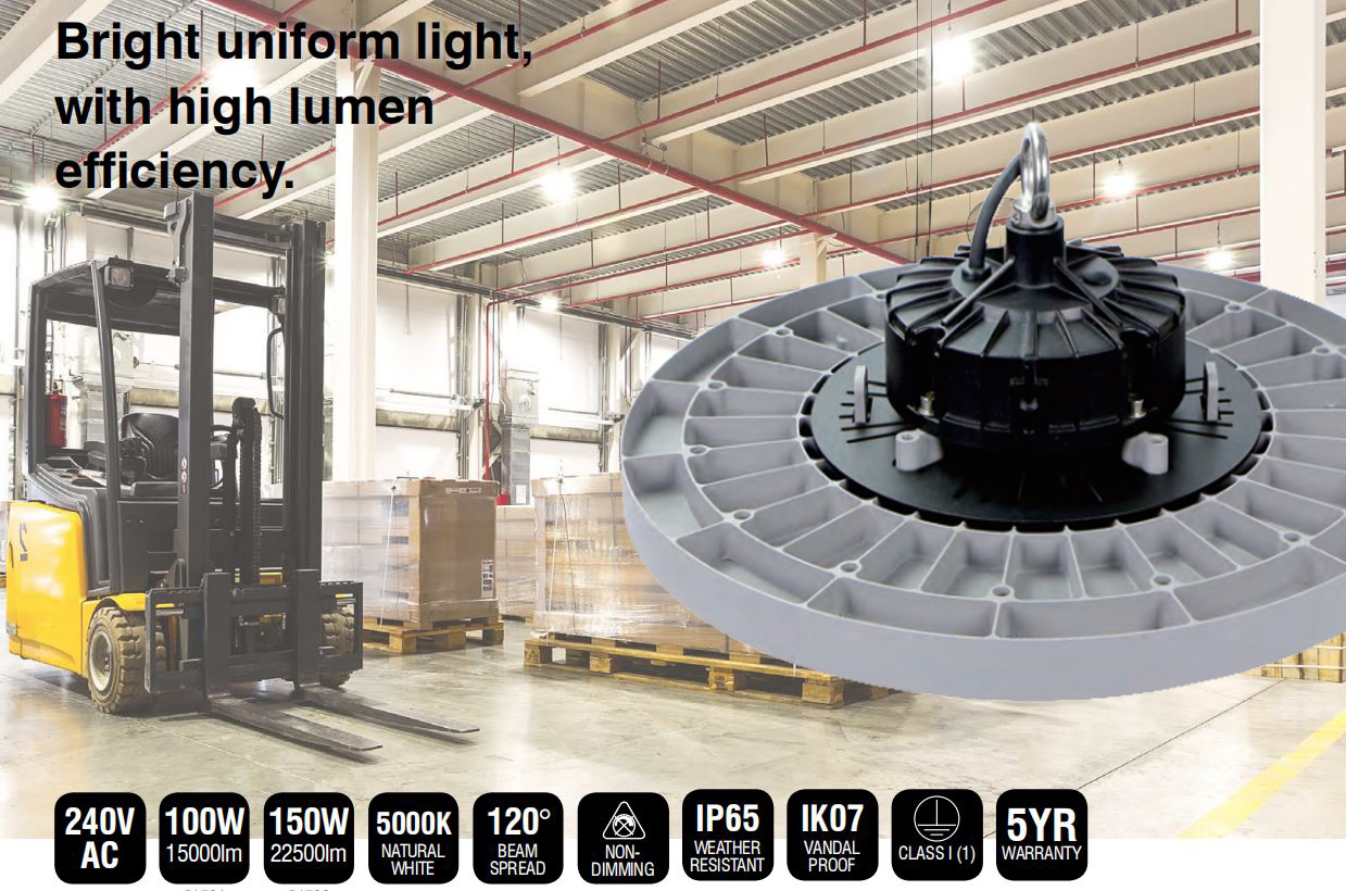 3000K 130lm/W залив Ufo 200 ватт высокий привело светлый 100 ватт Lumiled 2835 обломоков 100V