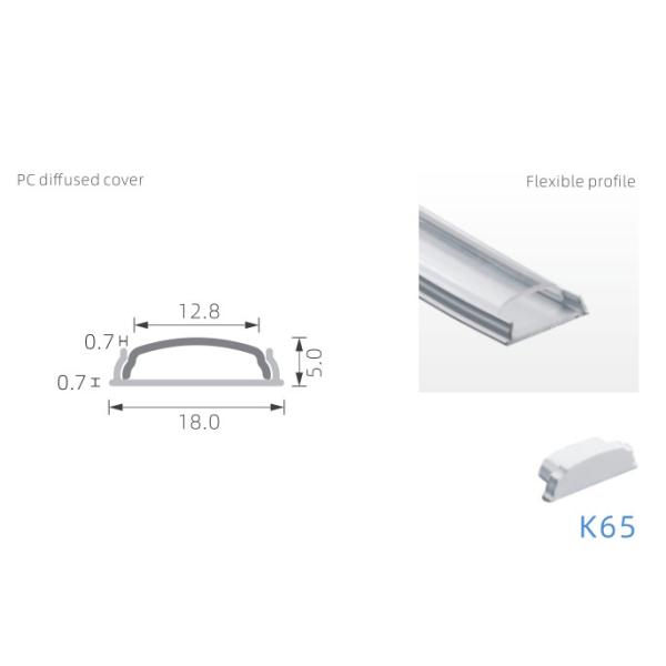 Гибкое штранг-прессование u Alu профиля привело кривую Bendable 6063 T5 канала света прокладки утопленную