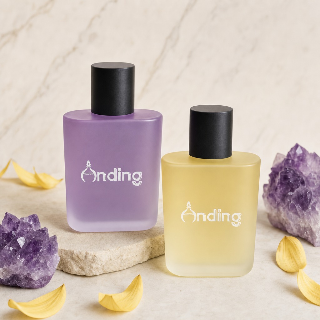 100ml Glass Perfume Bottles Cylinder Cap Spray Square Empty Crimp Neck