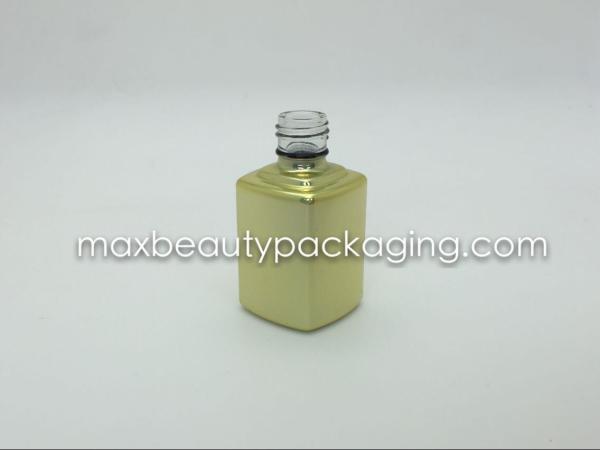 thick strong powder coating gel polish bottle UV metallic gold coating color gel polish bottle nail polish packaging