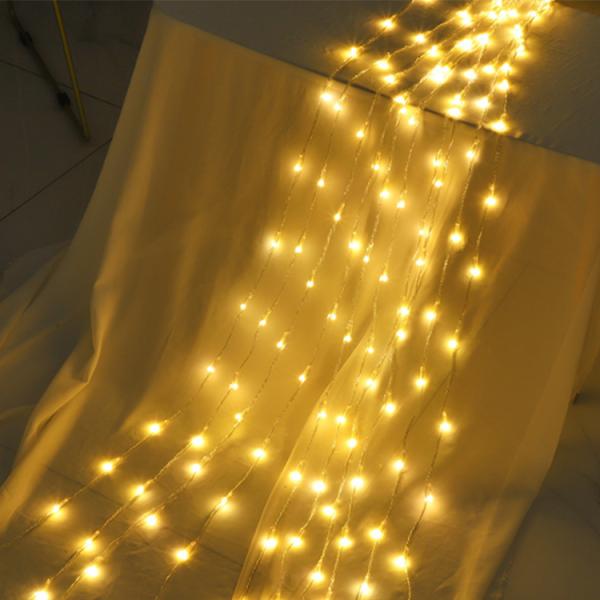 10000 Hours Lifespan LED Waterfall Flowing Light Strings for Christmas Room Decoration