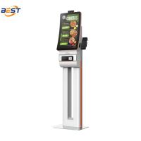 Kiosque de commande en libre-service au sol pour la bibliothèque de l'hôtel Hotpot Menu LCD POS mobile
