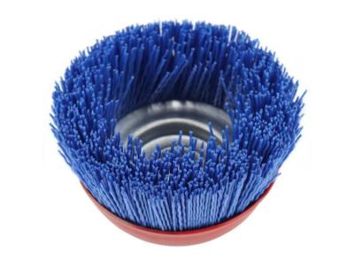 80mm Blue Abrasive Nylon Cup Brush for Efficient Deburring